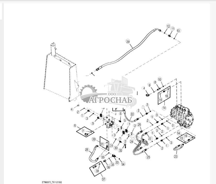 Гидравлическая система клапана выбора схемы включения сервоуправления 